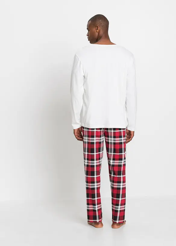 Pyjamas av 100% økologisk bomull med lange ermer, bonprix