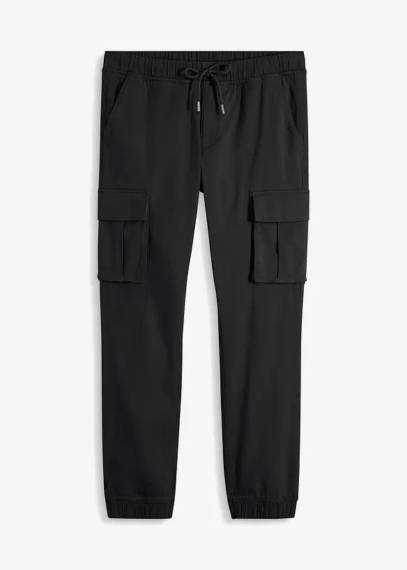 Loose Fit pull on-cargobukse, Straight, bonprix