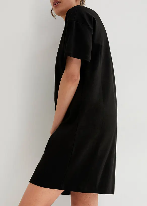 T-shirt kjole med V-utringning, oversized (2-pack), bonprix