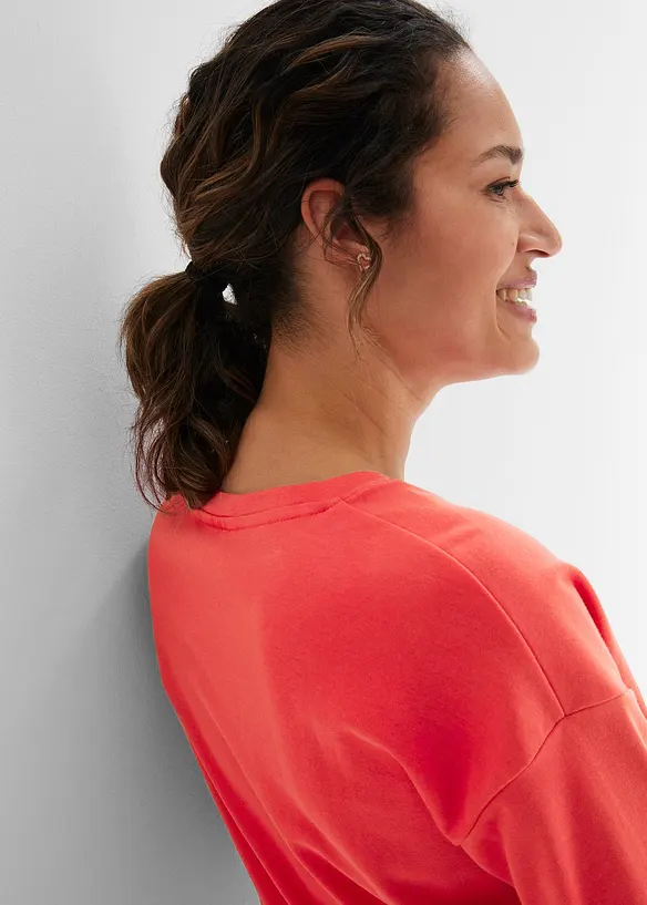 T-shirt kjole med V-utringning, oversized (2-pack), bonprix