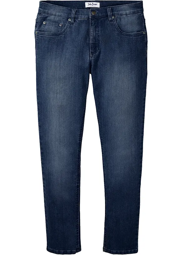 Slim fit-jeans i lett materiale med stretch, Straight, bonprix