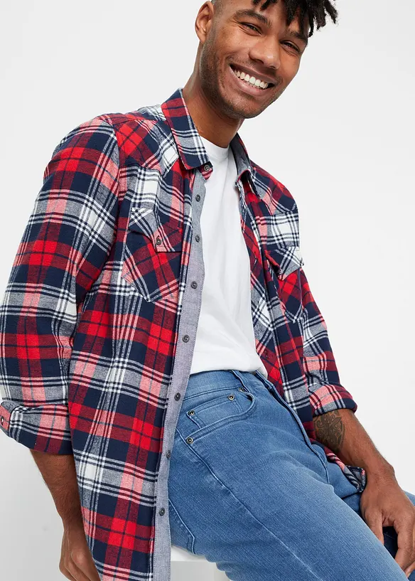 Slim fit-jeans i lett materiale med stretch, Straight, bonprix