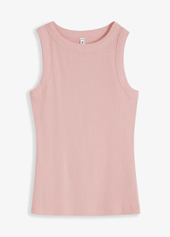 Ribbet topp i 100% økologisk bomull, bonprix