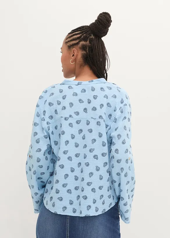 Oversized bluse i lett musselin, bonprix