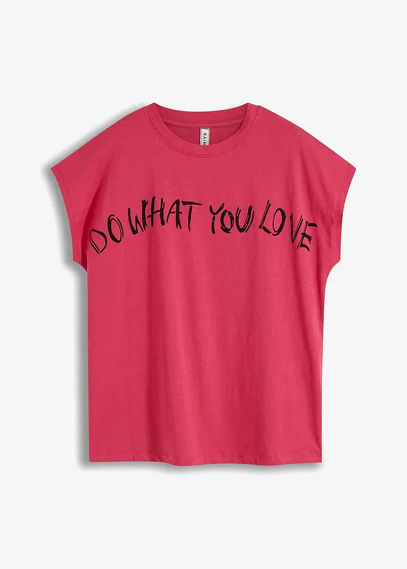 Oversized topp i 100% bomull, bonprix