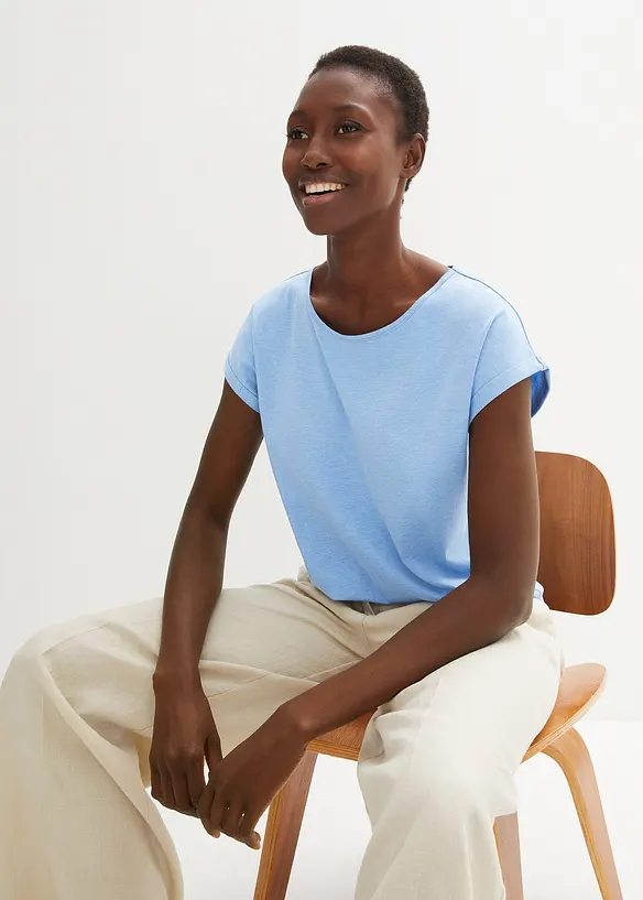 Topp med silkeandel, bonprix