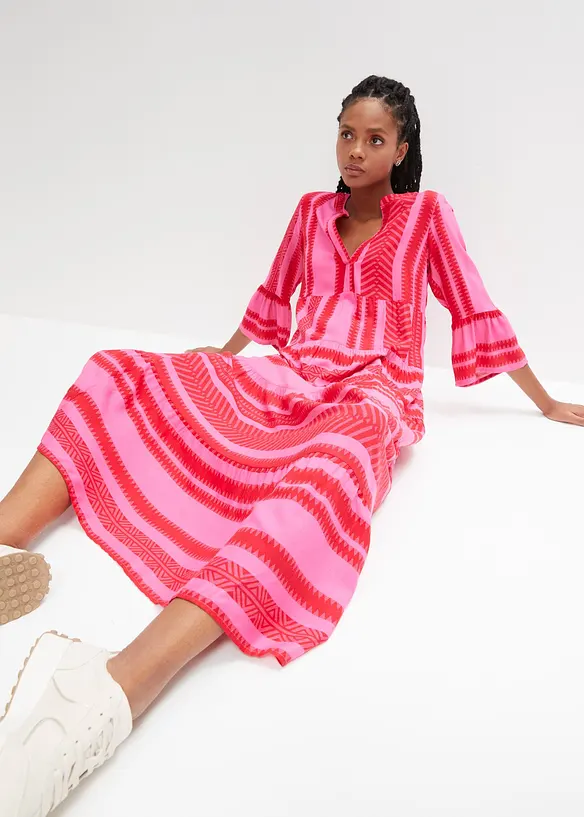 Maxikjole i lett viskose, bonprix