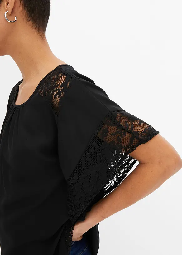 Tunikabluse med applikasjoner, bonprix