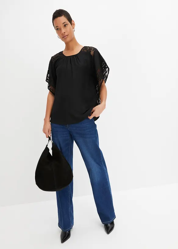 Tunikabluse med applikasjoner, bonprix