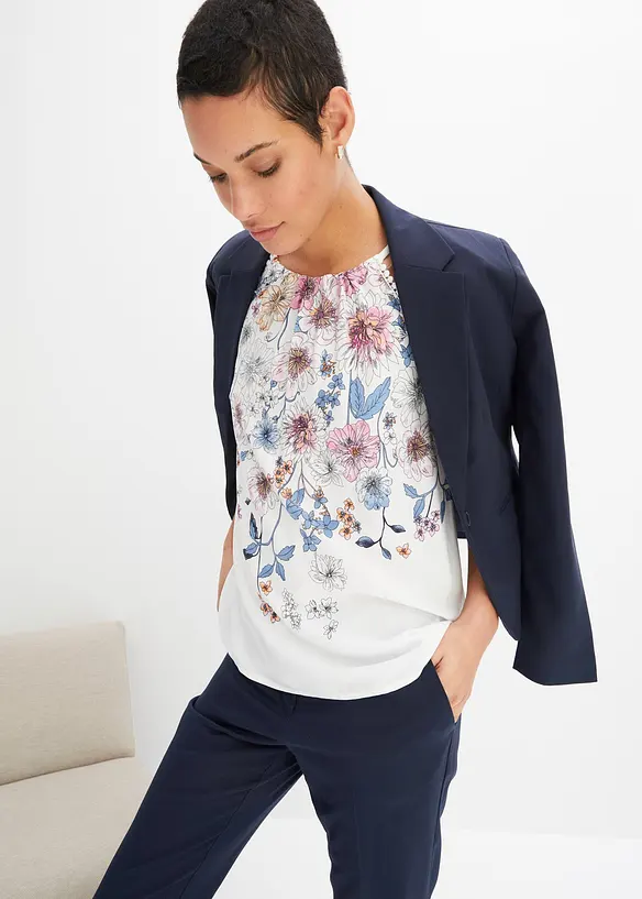 Ermel&oslash;s bluse i lett viskose, bonprix