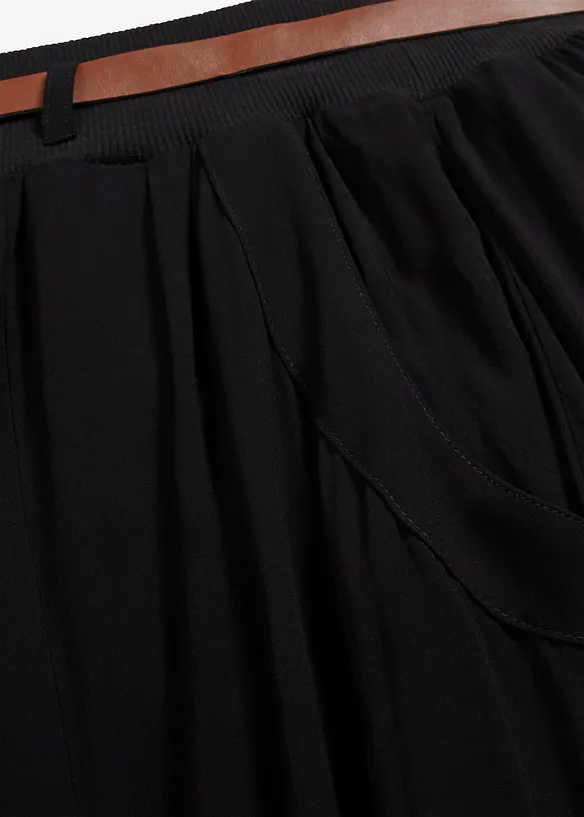 Maxiskjørt med belte (2-delt sett), bonprix