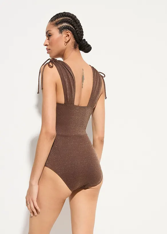 Glitrende shape-badedrakt, lett formende, bonprix