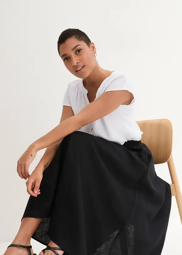 Midiskj&oslash;rt i linblanding, bonprix