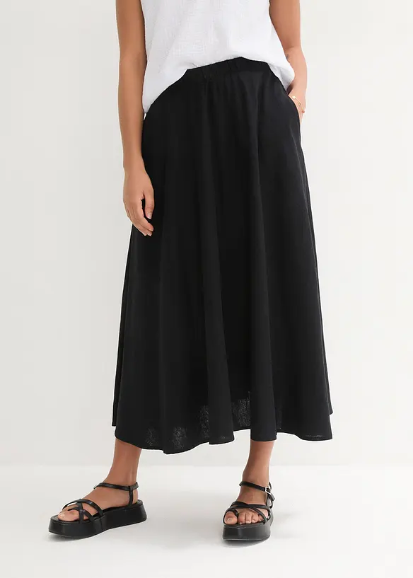 Midiskj&oslash;rt i linblanding, bonprix