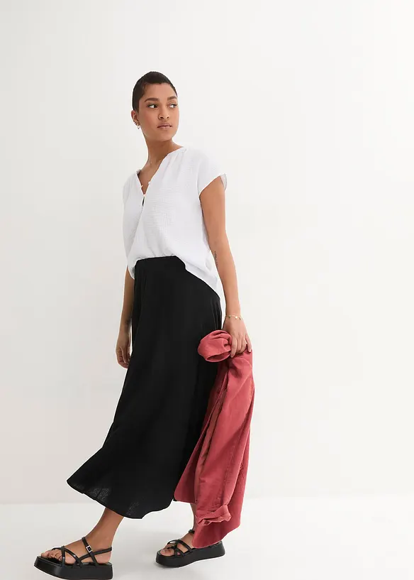 Midiskj&oslash;rt i linblanding, bonprix