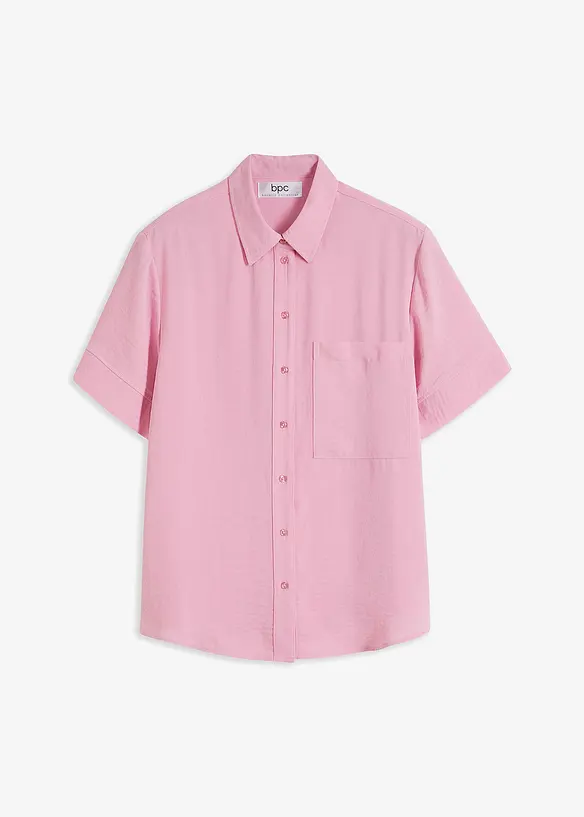 Kortermet bluse med brystlomme, bonprix