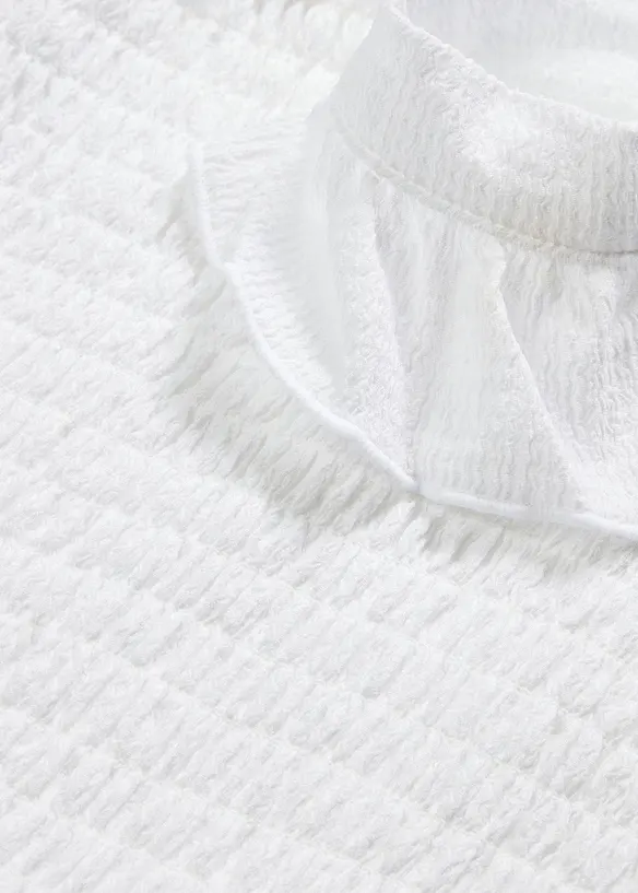 Jerseykjole med smock-detalj, midilengde, bonprix