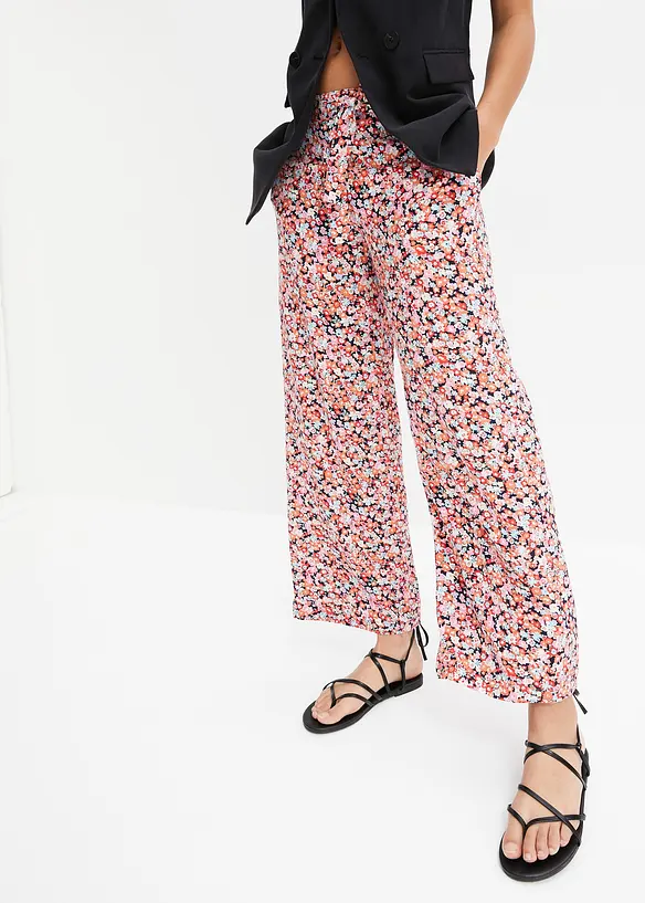 Pull on-bukse i 100% viskose, bonprix