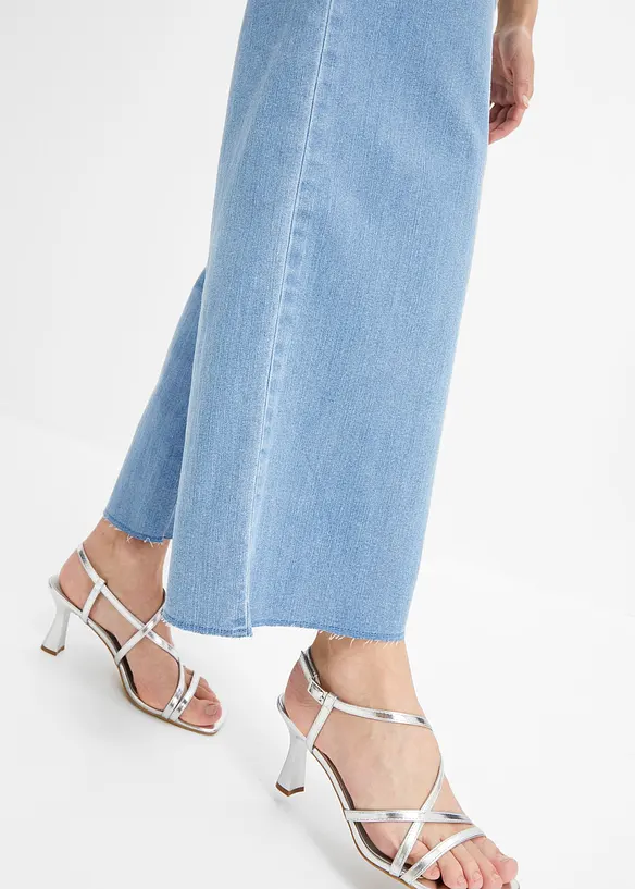 Wide Leg-jeans, High Waist, cropped, bonprix