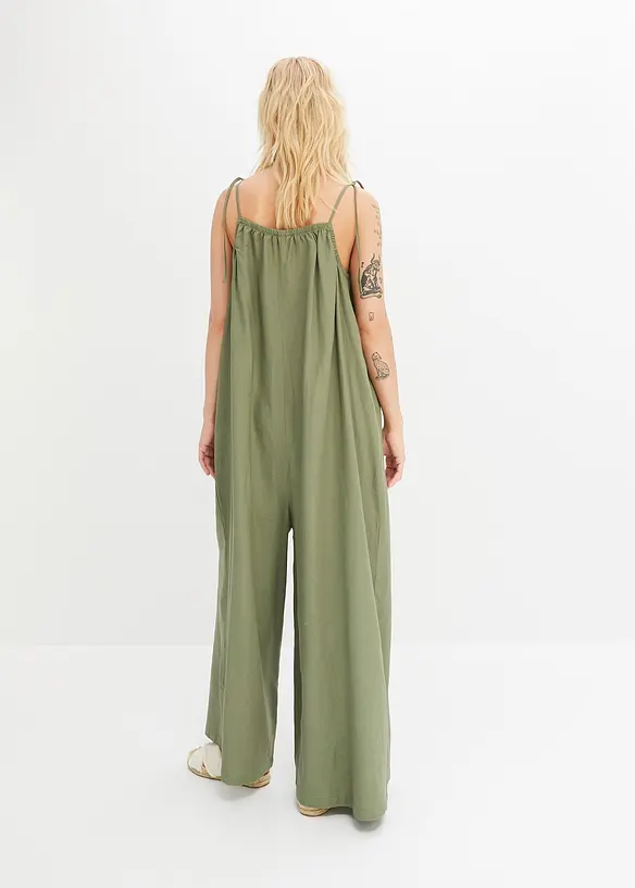 Jumpsuit i lett lin-viskose-miks, bonprix