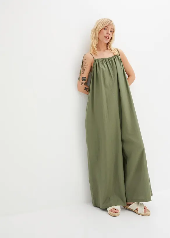 Jumpsuit i lett lin-viskose-miks, bonprix