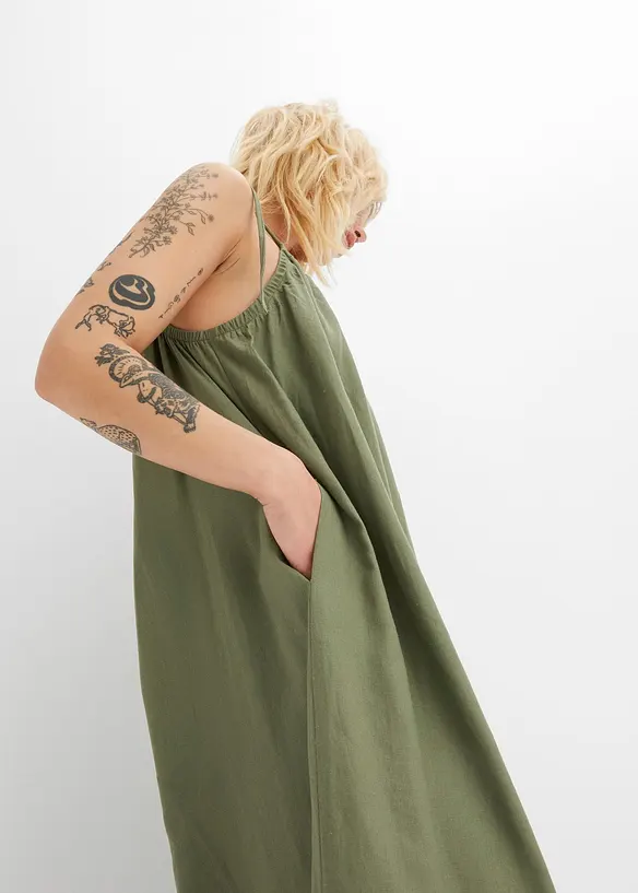 Jumpsuit i lett lin-viskose-miks, bonprix