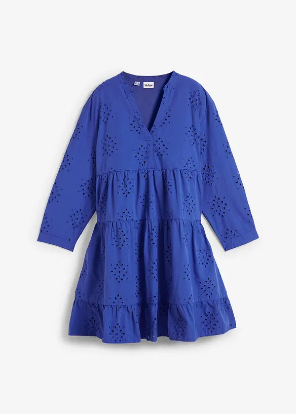 Tunikakjole med hullbroderi, bonprix