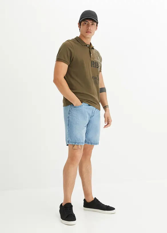 Lang slip on-jeansshorts, Regular Fit, bonprix
