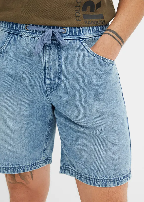 Lang slip on-jeansshorts, Regular Fit, bonprix
