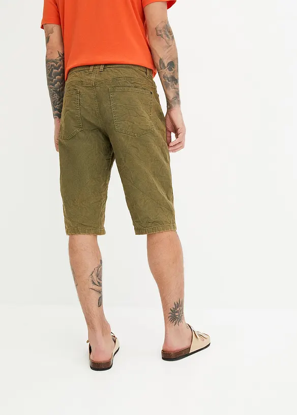 Lang stretch-bermuda, Loose Fit, bonprix
