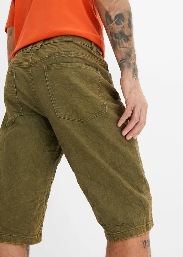 Lang stretch-bermuda, Loose Fit, bonprix