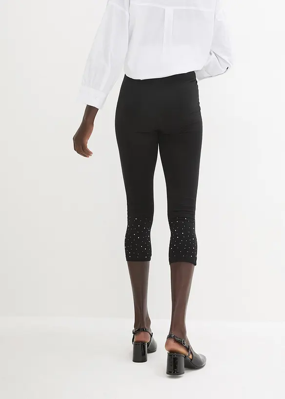 Caprileggings i bomullsmiks, bonprix