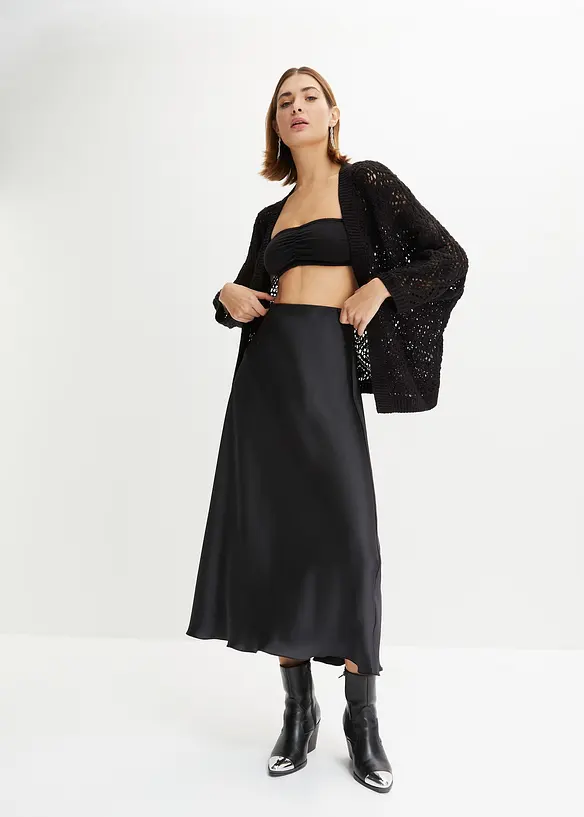 Cardigan med hullmønster, bonprix