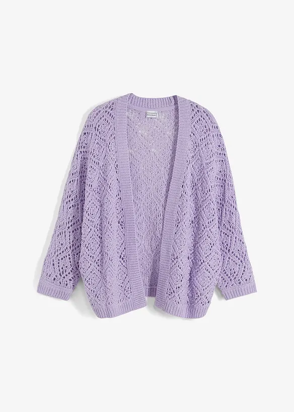 Cardigan med hullm&oslash;nster, bonprix