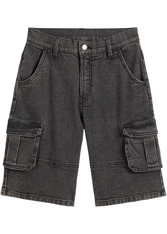 Cargo bermudashorts med regulerbar linning, Loose Fit, bonprix