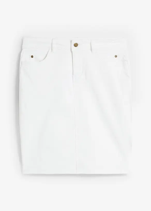 Jeansskjørt med stretch, bonprix