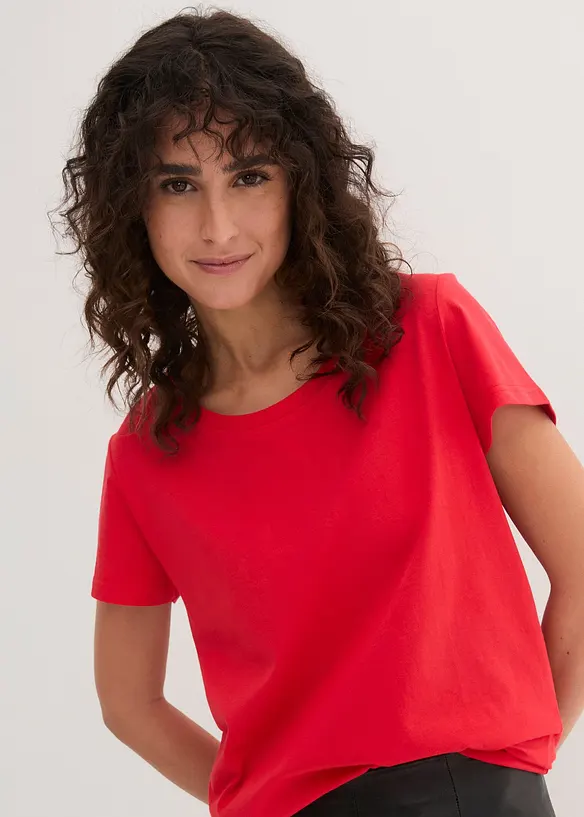 Topp med rund hals (5-pack), bonprix