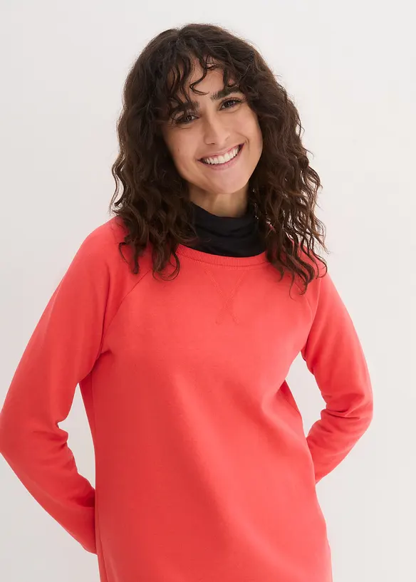 Sweatshirtkjole i myk frott&egrave;, bonprix
