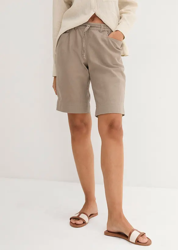 Bermudashorts med lin, bonprix