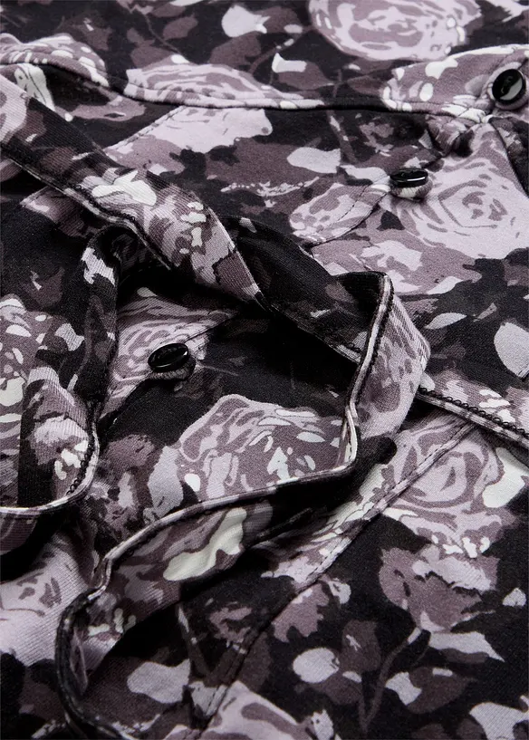 Maxi-kjole i trikot, kort arm, bonprix