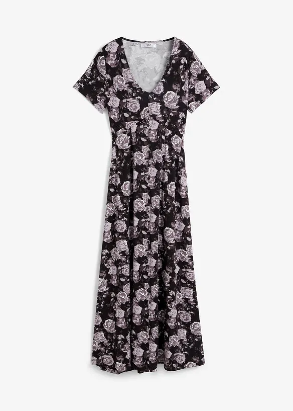 Kortermet maxi-jerseykjole, bonprix