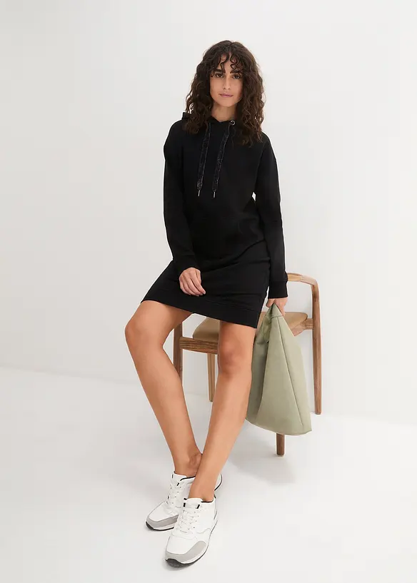 Sweatshirtkjole i 100% bomull, bonprix
