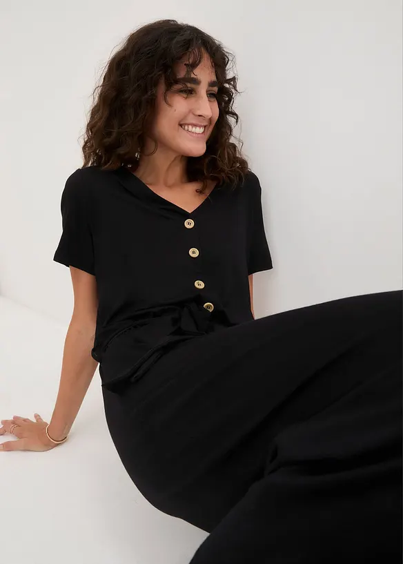 Jersey-jumpsuit i viskosemiks, bonprix