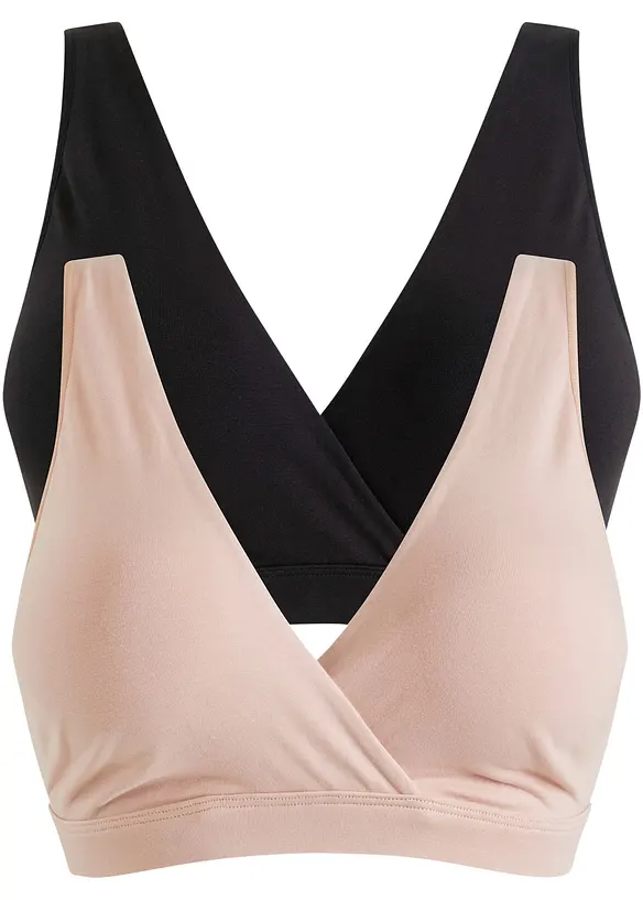 Amme-BH uten spiler med økologisk bomull (2-pack), bonprix