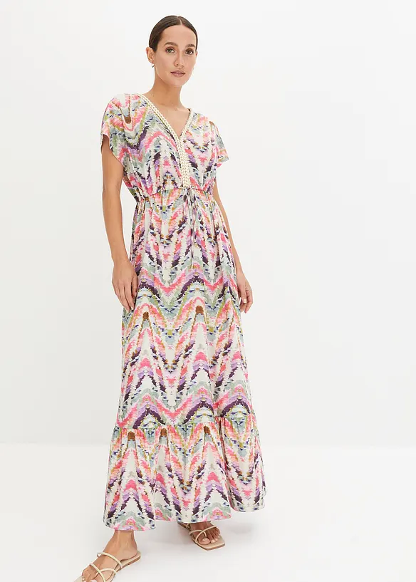Maxikjole med print, bonprix