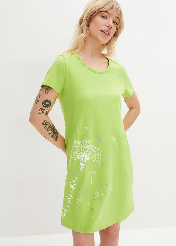 Nattskjorte av økologisk bomull, bonprix