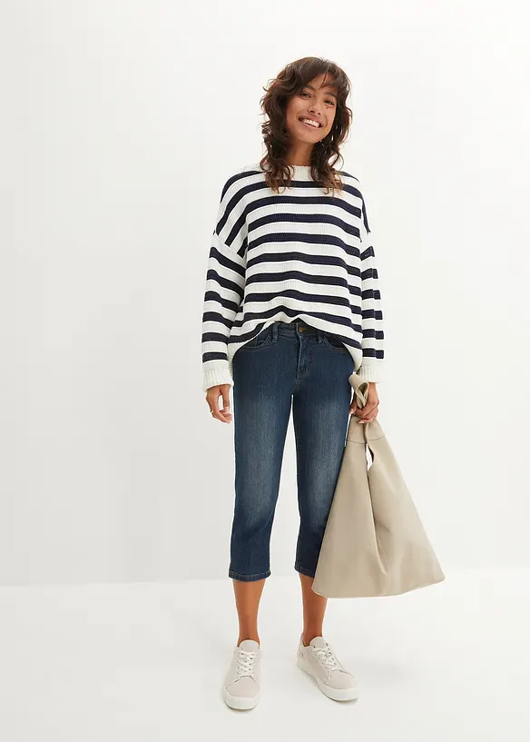 Slim Fit-jeans Mid Waist, Cropped, bonprix