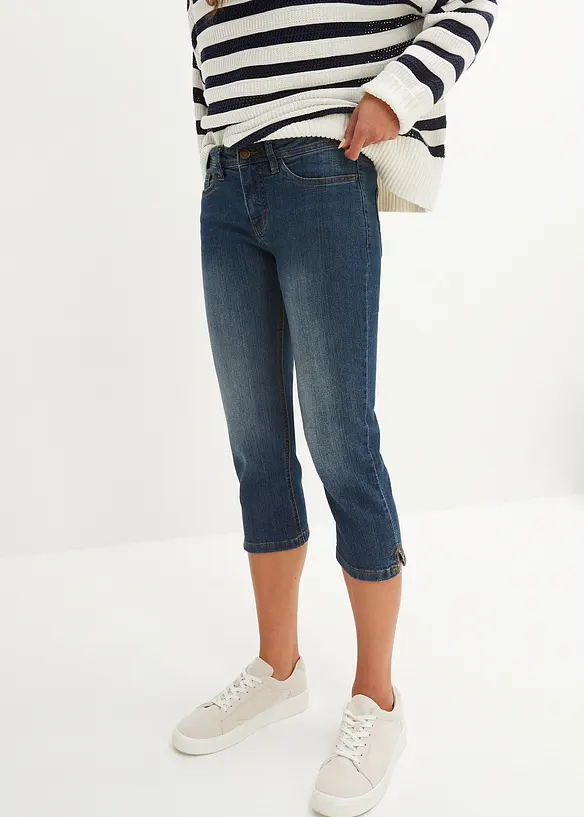 Slim Fit-jeans Mid Waist, Cropped, bonprix