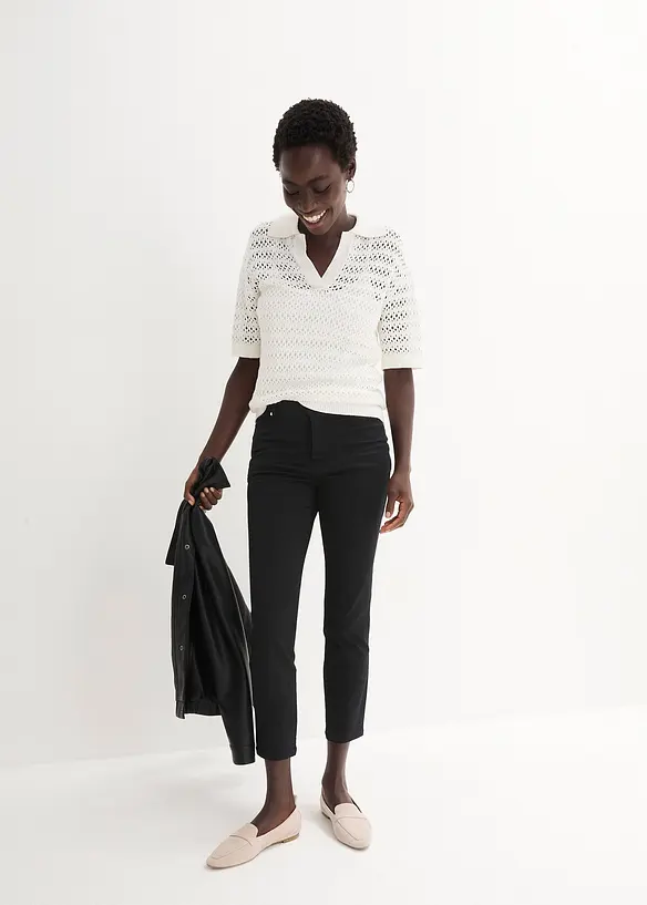 Bukse i bomull med stretch, bonprix