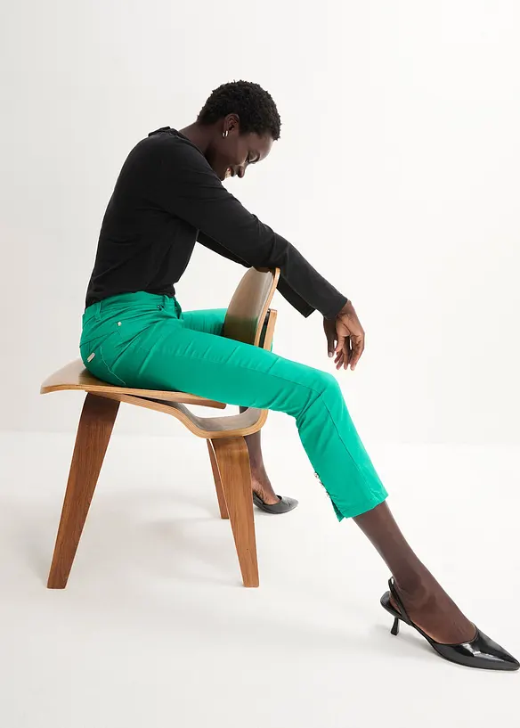 Bukse i bomull med stretch, bonprix